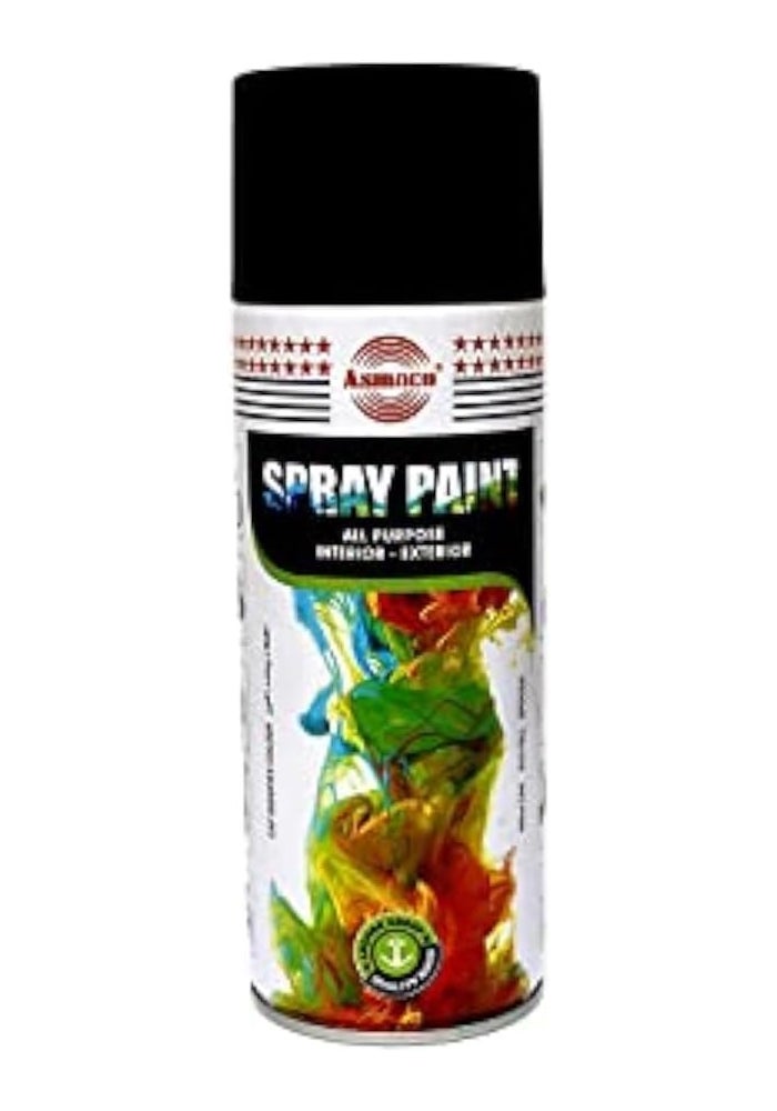 Asmaco Spray Paint, Matt Black - Image 1